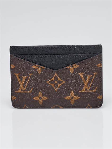 Double Card Holder Monogram Macassar Canvas 